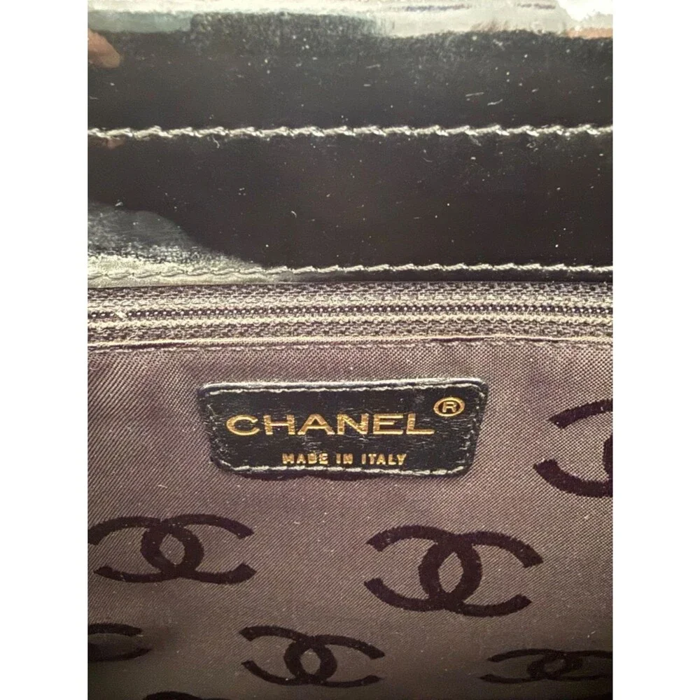 Chanel Patent Leather Grand Shopping Bag